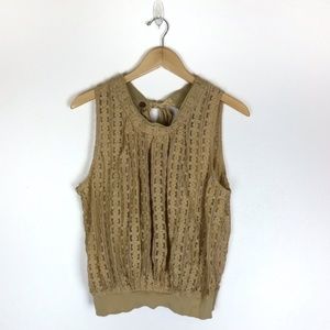Free People FP ONE Lace Tie Open Back Tank Small